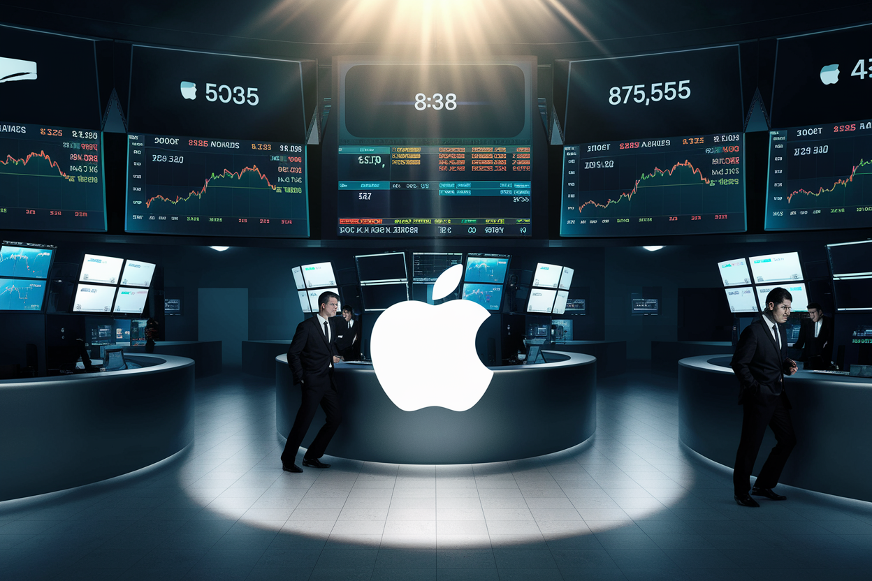 Illustration Marchés - Les hausses de prix d'Apple déclenchent une vente