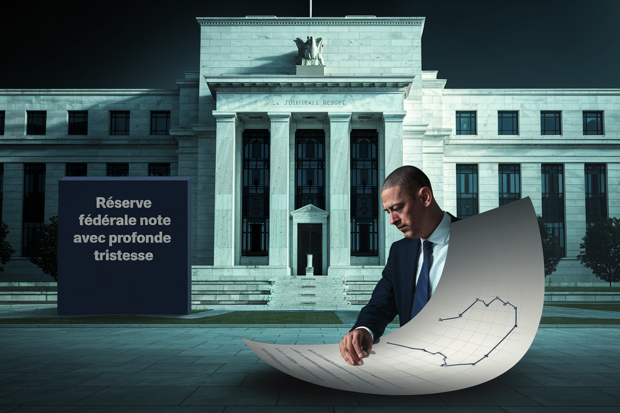 Illustration Fed - La Réserve fédérale note avec une profonde tristes