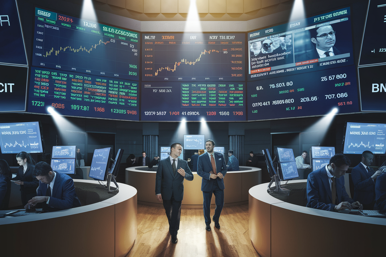 Illustration Marchés - Les obligations et les actions reculent alors que